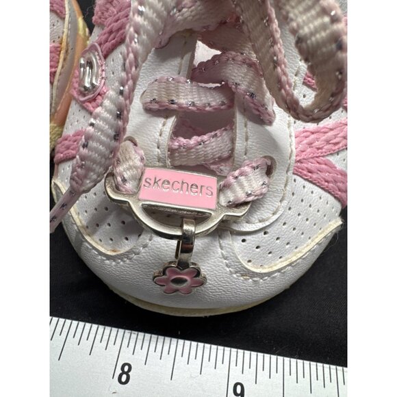 Build-A-Bear Workshop Doll Clothing Set W/ Pink Striped Shirt Denim Shorts Skech - Picture 7 of 10